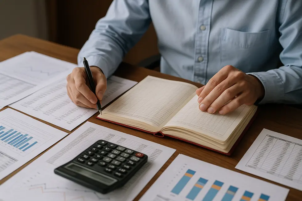 Financial scrutiny using the accrual principle for accurate reporting.