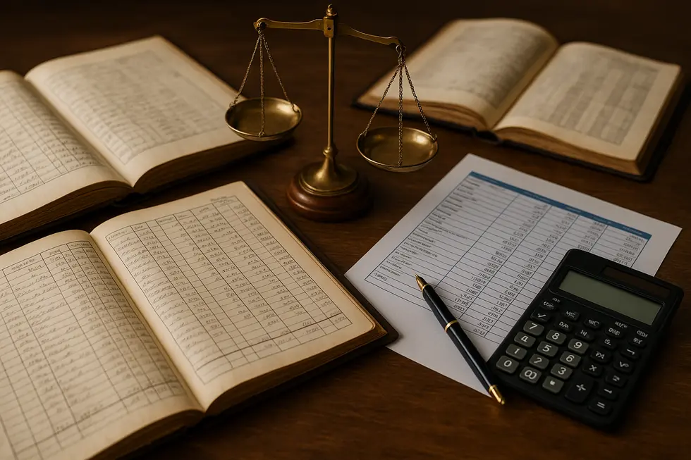 A CFO examines financial charts emphasizing the accrual and matching principles.